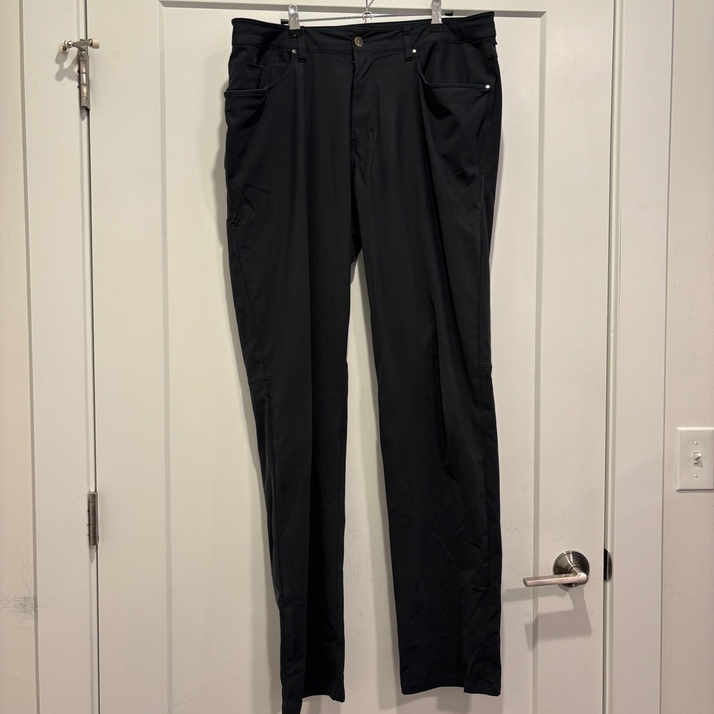 Lululemon ABC Pant Classic Fit Warpstreme Black Mens 38 x 34 Technical Trousers